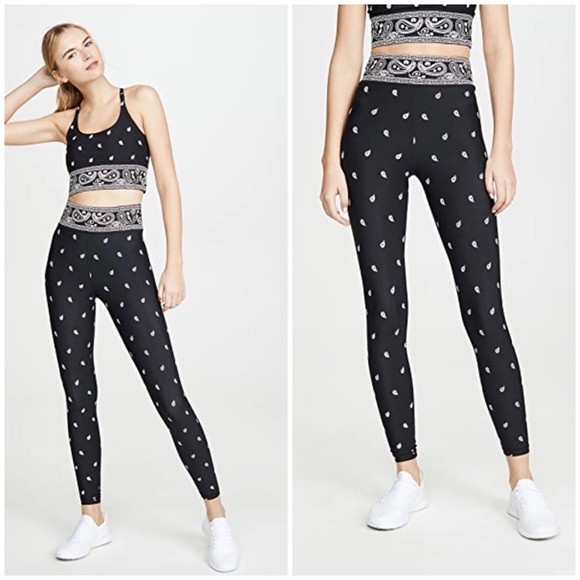 Adam Selman Sport Bandana Printed Hi Rise Legging - Picture 1 of 11